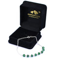 5 mm Faceted Emerald Gemstone Chain Bracelet, Very Elegant & Dainty - ZeeDiamonds