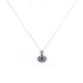 1.65 Certified Designer Blue Diamond Pendant with Diamond Accents - ZeeDiamonds