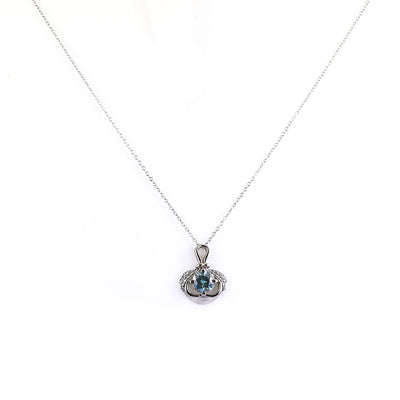 1.65 Certified Designer Blue Diamond Pendant with Diamond Accents - ZeeDiamonds