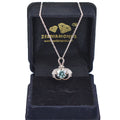 1.65 Certified Designer Blue Diamond Pendant with Diamond Accents - ZeeDiamonds