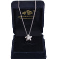 0.70 Ct AAA Certified Off-White Diamond Solitaire Pendant, Flower Design - ZeeDiamonds