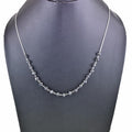 5mm-6mm, Certified Round Black Diamond Beads Chain Necklace-Great Shine & Luster! - ZeeDiamonds