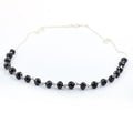 5mm-6mm, Certified Round Black Diamond Beads Chain Necklace-Great Shine & Luster! - ZeeDiamonds