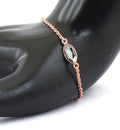 1.5 Ct Certified Marquise Cut Black Diamond Chain Bracelet In Rose Gold - ZeeDiamonds