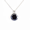 5 Ct Black Diamond Solitaire Pendant, Great Shine & Beautiful Look - ZeeDiamonds