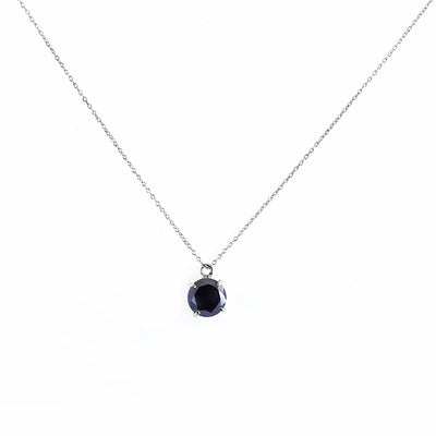 5 Ct Black Diamond Solitaire Pendant, Great Shine & Beautiful Look - ZeeDiamonds