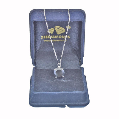 5 Ct Black Diamond Solitaire Pendant, Great Shine & Beautiful Look - ZeeDiamonds