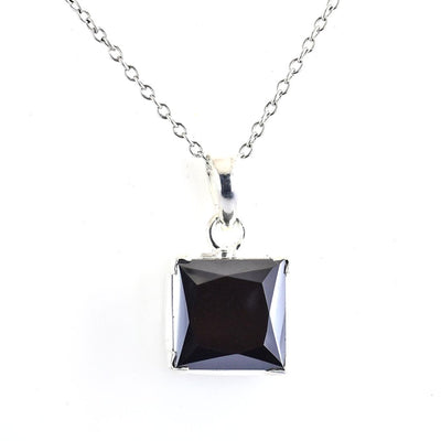 5.50 Ct, Black Diamond Chain Pendant, Earth Mined Certified Diamond - ZeeDiamonds