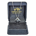 5 Ct, Princess Cut Black Diamond Solitaire Pendant, Earth Mined Certified Diamond - ZeeDiamonds