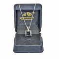 5.50 Ct Princess Cut Black Diamond Pendant with 925 Sterling Silver - ZeeDiamonds