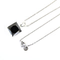 5.50 Ct Princess Cut Black Diamond Pendant with 925 Sterling Silver - ZeeDiamonds