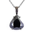 7 Ct Black Diamond Solitaire Pendant, Great Shine & Luster - ZeeDiamonds