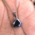 7 Ct Black Diamond Solitaire Pendant, Great Shine & Luster - ZeeDiamonds