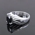 3.50 Ct Round Shape Black Diamond Solitaire Ring in 925 Sterling Silver - ZeeDiamonds