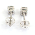 0.65 Ct Round Shape Off-White Diamond Solitaire Studs in 925 Silver - ZeeDiamonds