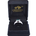 4.15 Ct AAA Certified Blue Diamond Solitaire Ring in Bezel Setting - ZeeDiamonds