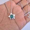 4 Ct AAA Certified Blue Diamond Pendant, BEAUTIFUL STAR DESIGN - ZeeDiamonds