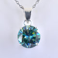 3.15 Ct AAA Certified Blue Diamond Solitaire Pendant, Great Luster - ZeeDiamonds