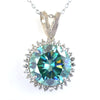 5 Ct AAA Certified Blue Diamond Pendant with Diamond Accents - ZeeDiamonds