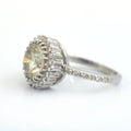 2.50 Ct Off-White Diamond Ring with Diamond Accents, 100% Certified - ZeeDiamonds