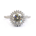 3 CT CHAMPAGNE DIAMOND RING WITH DIAMOND ACCENTS - ZeeDiamonds