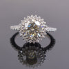 2.50 Ct Off-White Diamond Ring with Diamond Accents, 100% Certified - ZeeDiamonds