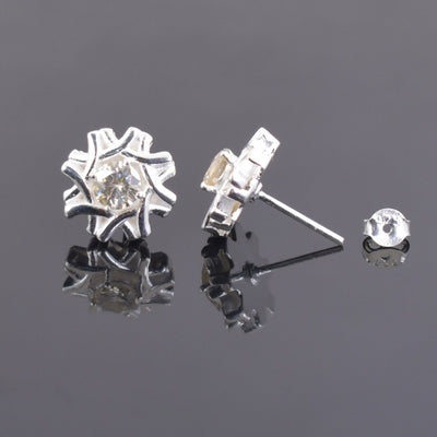 AAA Quality 1.60 Ct Designer Off-White Diamond Solitaire Studs. - ZeeDiamonds