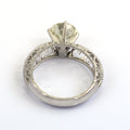 1.75 Ct Designer Off-White Diamond Ring in 925 Silver, 100% Certified - ZeeDiamonds