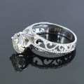 1.75 Ct Designer Off-White Diamond Ring in 925 Silver, 100% Certified - ZeeDiamonds