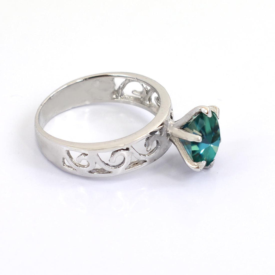 2.70 Ct Certified Blue Diamond Solitaire Women's Ring, Great Design - ZeeDiamonds