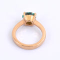 3.05 Ct AAA Certified Blue Diamond Solitaire Ring in Rose Gold Finish - ZeeDiamonds