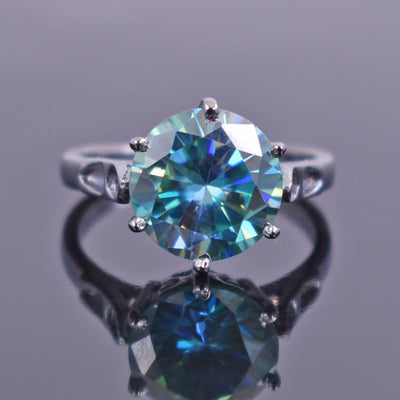 2.75 Ct AAA Certified Blue Diamond Solitaire Ring, Great Luster - ZeeDiamonds