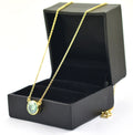 2.12 Ct Blue Diamond Pendant In Yellow Gold with Chain, AAA - Wedding Gift - ZeeDiamonds