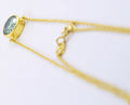 2.12 Ct Blue Diamond Pendant In Yellow Gold with Chain, AAA - Wedding Gift - ZeeDiamonds