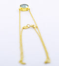 2.12 Ct Blue Diamond Pendant In Yellow Gold with Chain, AAA - Wedding Gift - ZeeDiamonds