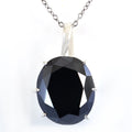 6 Ct Black Diamond Solitaire Pendant in Prong Setting, 100% Certified - ZeeDiamonds
