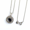 4 Ct Black Diamond Pendant with White Sapphire Accents, AAA Certified - ZeeDiamonds