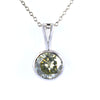 2 Ct AAA Certified Elegant Off-White Diamond Solitaire Pendant, Bezel Style. - ZeeDiamonds