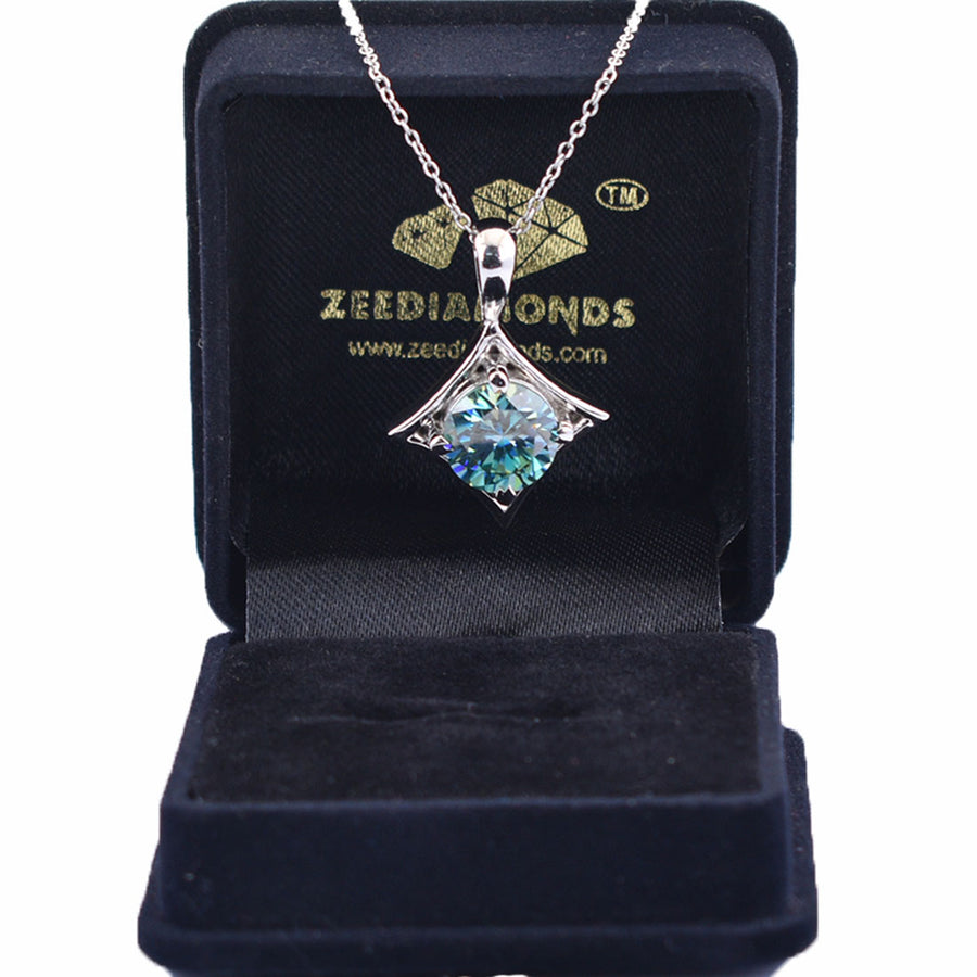 4.15 Ct AAA Certified Blue Diamond Beautiful Pendant, Great Gift - ZeeDiamonds