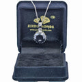 7 Ct AAA Certified Round Black Diamond Solitaire Pendant with Designer Collection - ZeeDiamonds