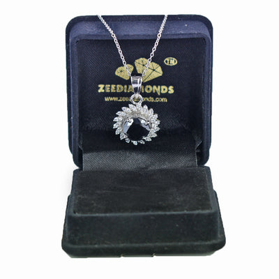 3 Ct Black Diamond Pendant with White Accents, 100% Genuine-Certified. - ZeeDiamonds