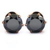 4 Carat Round Shape Black Diamond Solitaire Studs, Great Shine - ZeeDiamonds