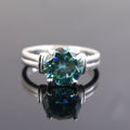 2.25 Ct AAA Certified Blue Diamond Solitaire Ring, Great Luster - ZeeDiamonds