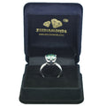 3.90 Ct Certified Blue Diamond Solitaire Ring in Prong Setting, Great Sparkle - ZeeDiamonds