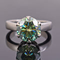 3.90 Ct Certified Blue Diamond Solitaire Ring in Prong Setting, Great Sparkle - ZeeDiamonds