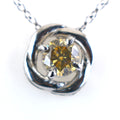 0.60 Cts Elegant Champagne Diamond Pendant In latest Style For Gifting. - ZeeDiamonds