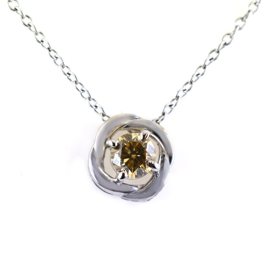 0.60 Cts Elegant Champagne Diamond Pendant In latest Style For Gifting. - ZeeDiamonds