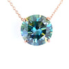 4.20 Ct AAA Quality Blue Diamond Solitaire Pendant, Great Sparkle - ZeeDiamonds