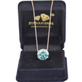 4.20 Ct AAA Quality Blue Diamond Solitaire Pendant, Great Sparkle - ZeeDiamonds