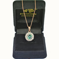 3.80 Ct AAA Certified Deep Blue Diamond Pendant with Diamond Accents - ZeeDiamonds